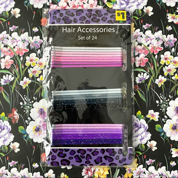 Accessories - 🍓 Black Purple Pink Sparkly Bobby Pins Hair Clip Accessories